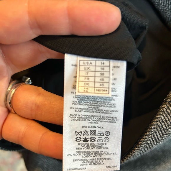 Brooks Brothers herringbone grey dress size 14 - Picture 4 of 5